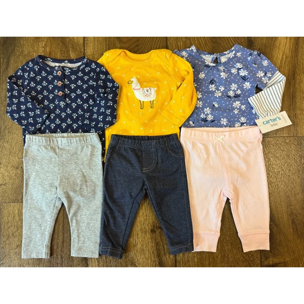 Baby Girl 3 Months‎ Outfits Leggings Pants Shirts Long Sleeve Clothes Lot Llama